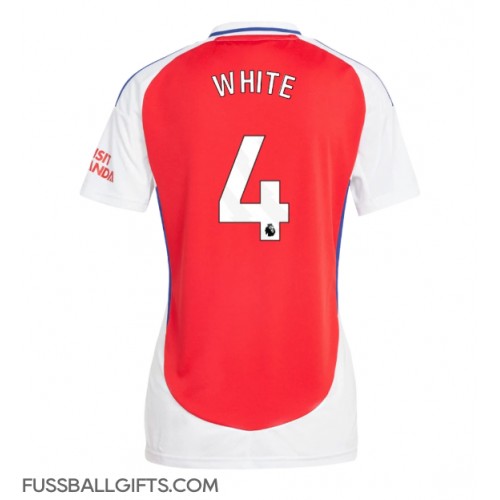 Arsenal Ben White #4 Fußballbekleidung Heimtrikot Damen 2024-25 Kurzarm